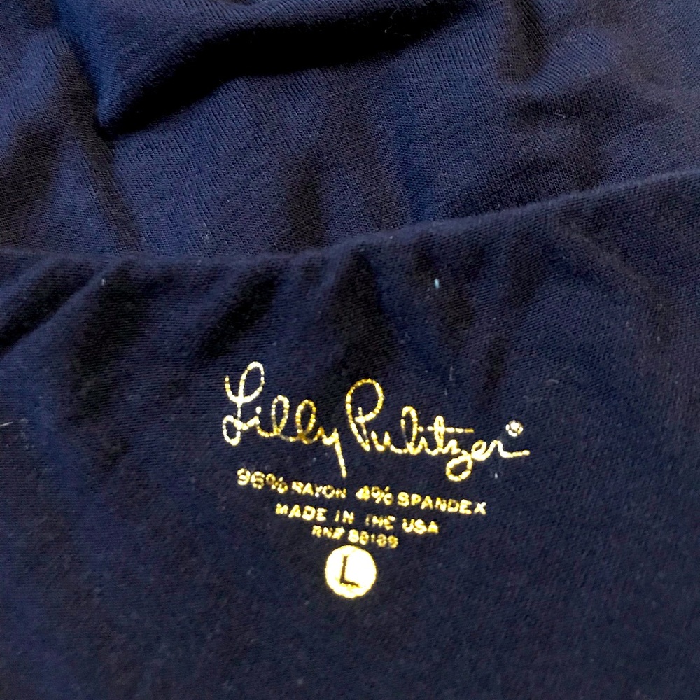 Very nice top , one shoulder Navy .